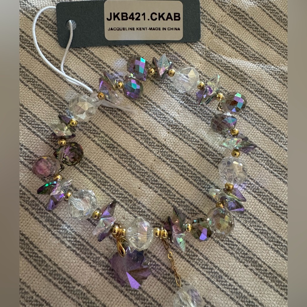 Jacqueline Kent stretchy crystal bracelet with AB stones! BRAND NEW!!